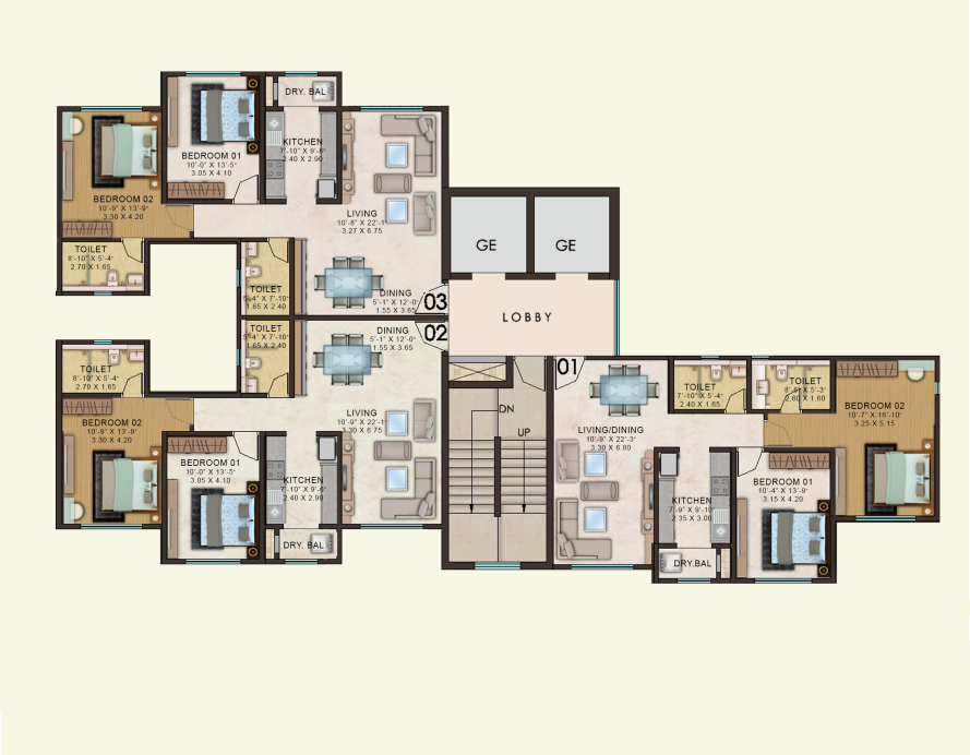 Kanakia Paris BKC Bandra 1BHK Plan